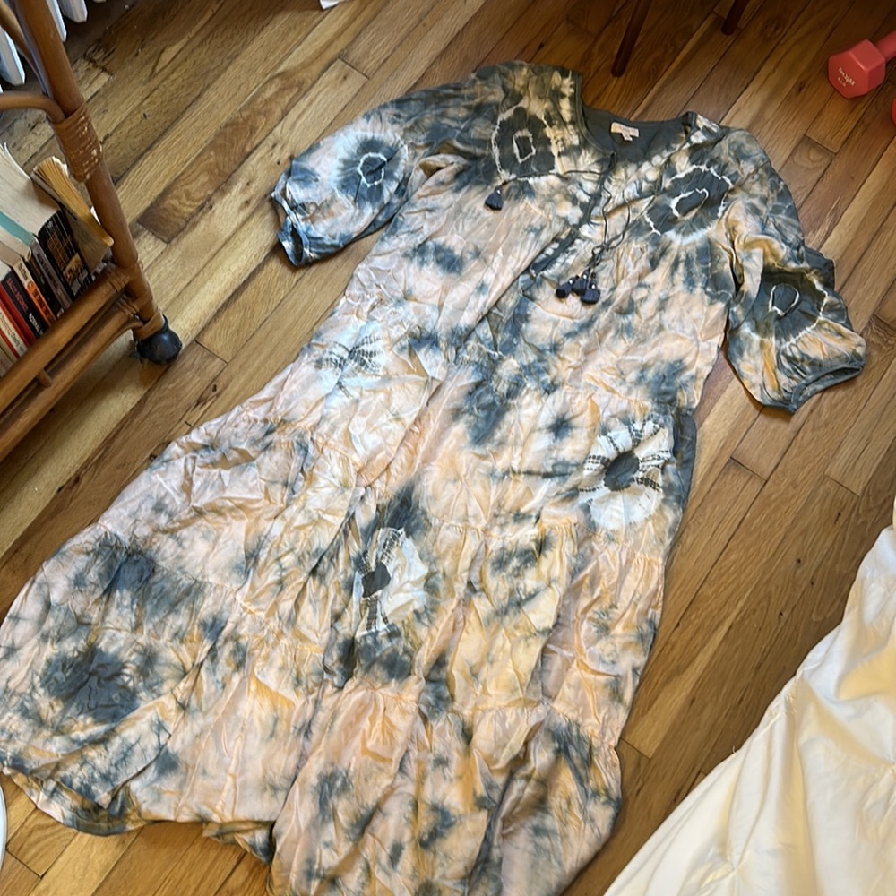 Pink Chicken Silk Tie Dye Indira Dress